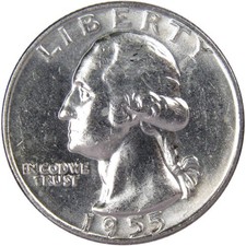 1955 D Washington Silver Quarter Uncirculated Mint State 25c Coin picture