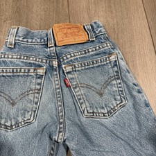 Vtg 00s Little Levi's 550 Relaxed Fit Jeans Size 6 Slim Denim Straight Leg Y2K picture