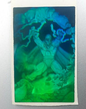 VTG Polaroid 3-D 90's Hologram Sticker - MAGNETO - Marvel Superhero 3.5x2.5