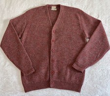 VTG McGregor Sportswear Size M Virgin Wool Cardigan Made in USA Grunge Shaggy picture