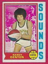 1974-75 Topps - Randy Denton #189 - Memphis Sounds - crease picture