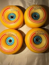 Vintage Tony Alva Skateboard Wheels 64mm 95A Orange Set of 4 w/ Bearings RARE picture