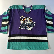 Vintage Orlando Solar Bears Barry Dreger #23 Bauer Pro IHL Hockey Jersey 52 picture
