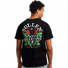 Men's Sullen Art Collective Pushers Jet Black Rose Premium Tee T-Shirt M-XXXL picture