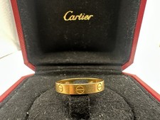 Cartier 18k Yellow Gold Love Band Ring Size 57 w/Box and Receipt -E63 picture
