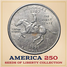 1999 P Delaware State Quarter – Caesar Rodney - GENUINE U.S. MINT ERROR picture