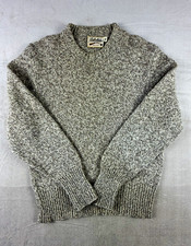 Vintage Cabela’s Men’s Crew Neck Pullover Wool Knit Sweater Solid Gray Ribbed M picture