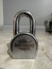 Vintage Harley Davidson H.D. Padlock No. 220 Master Lock Co. WITH KEY Works Good picture