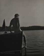 1988 Vintage BRUCE WEBER Outdoor Male Nude Model TYKE Boat Lake Photo Art 11X14 picture