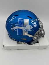AIDAN HUTCHINSON Signed Detroit Lions T/B Speed Mini Helmet COA  Lions Den Insc picture