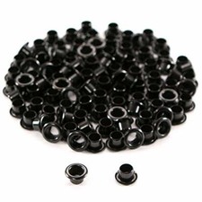 (#8-6) - (1/4in) - Black Kydex Holster Eyelets - (25, 50, 100 Qty.) - (USA Made) picture