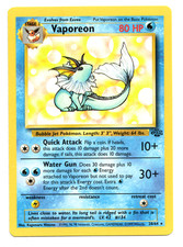 Non Holo Pokemon TCG Vaporeon 28/64 Jungle Regular Rare Unlimited (NM) Near Mint picture