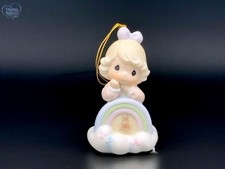 Precious Moments Rainbow Angel Figurine Ornament with Gold String picture