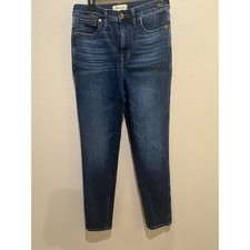 Madewell Stovepipe Jeans 29T Dark Wash High Rise Straight Leg Denim Tall picture