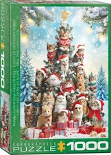 Cat Christmas Tree 1000 Piece Jigsaw Puzzle Eurographics New picture