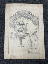 Vintage Original Pittsburgh Newspaper Illustration The Public Man By Canfield picture