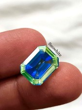 Certified Pitambari Sapphire 11 Ct+ Emerald Cut Natural Loose Gemstone Rare Find picture