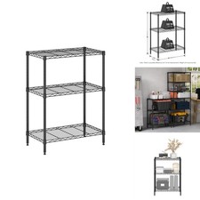 Furinno Wayar 3-Tier Metal Storage Shelf Rack 23 x 13 x 30 Black picture