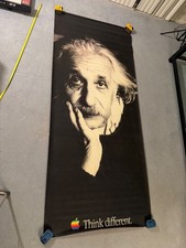 RARE VINTAGE APPLE “THINK DIFFERENT.” ALBERT EINSTEIN PROMOTIONAL BANNER: picture