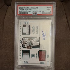 🚨2020 Panini Absolute Jalen Reagor RPM Spectrum /99 Auto Mem PSA 9 POP 3🔥 picture