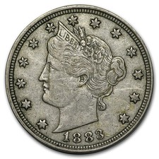 1883 Liberty Head V Nickel No Cents XF picture