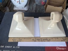 Vtg American Olean Towel bar posts model 547 Color 06 Gloss Bone 70s 80s 90s NEW picture