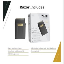 WAHL Micro Power Cordless Single Foil Shaver 7500 RPM Open Box NEW picture