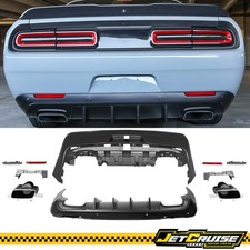 Fit 08-14 Dodge Challenger 2015+ SRT Hellcat Style Rear Bumper Cover V1 Diffuser picture