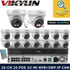 VIKYLIN SmartFind 16POE 16CH NVR Dual light Color 5MP Mini IP Camera Systems Lot picture
