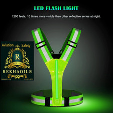 LED Reflective Vest Light For Night Jogging and Cycling Traffic Safety 2pack picture