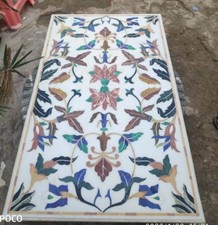 3'X2' Marble Table Top coffee console Inlay Home pietra dura lapis malachite l1 picture
