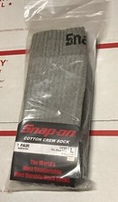NEW 12 Pairs Mens GRAY Snap On Tools Crew Socks Large MADE USA picture