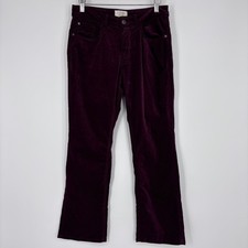 Pilcro The Yaya Velvet Flare Pants Womens 28 Wine Purple Anthropologie Boho NWT picture