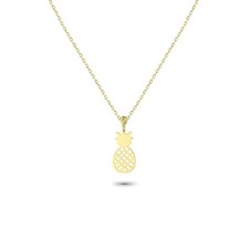 Glorria 14k Solid Gold Pineapple Necklace picture
