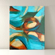 Original Abstract Expressionist Painting 16x20 Handpainted Acrylic on Canvas picture