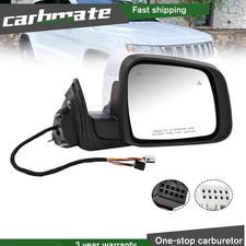For 2011-22 Jeep Grand Cherokee Passenger Side Manual Fold Mirror w/ Blind Spot picture