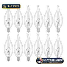 LinMiFo 12-Pack E12 B10 Clear Candelabra Base Bulb, 40W 120V Sw-40watt picture