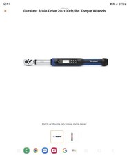 Duralast 3/8 Digital Torque Wrench 20-100 Ft Lbs picture