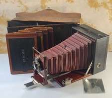 Antique Kodak Pony Premo No 4 Camera Wood Glass Plate Film 1900s Red Bellows picture