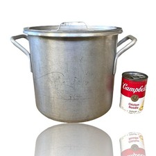 VTG Lincoln Ever Wear 9 Quart Stock Pot with Lid Aluminum Commercial Cook Wear picture
