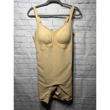 Honeylove SuperPower Mid-Thigh Bodysuit Sz XL Built in Bra Compression picture