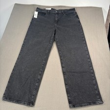 Aeropostale Baggy Jeans Mens Size 34x30 Faded Black Wide Leg Denim 150803 picture
