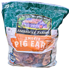 American Farms Smoked Pig Ears Made in USA 2.3 Lbs EXP 03/2027 picture