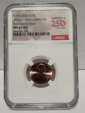 🔥IN STOCK🔥  1776 2026 D Lincoln Cent NGC MS69 RD FDOI First Day 250 Flag Label picture