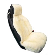 Genuine Australian Sheepskin Sideless Seat Cover, Ultra-Dense Real Sheepskin ... picture