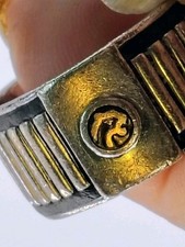 EFFY 925 Sterling Silver Wide Ribbed Men's Ring Size 10 picture