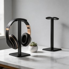 Black ABS Gaming Headphone Stand Desktop Headset Display Holder Single Pack picture