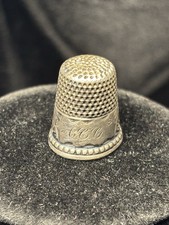 Victorian Sterling Ketcham & McDougall Louis XV Pattern Style Sewing Thimble picture