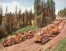 1940s Caterpillar on the job  | POSTER 24X 36