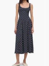 Reformation Bellarose Polka Dot Dress Orion Dot picture